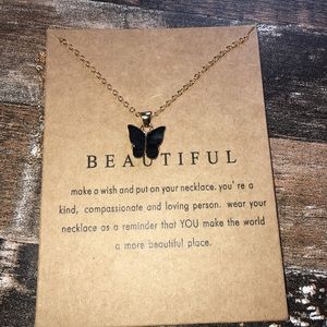 Butterfly pendant necklace 3/$25